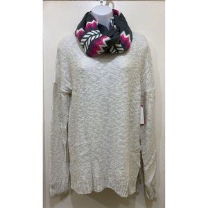 OhMG! Womens JUNIORS Size XL Cowl‎ Neck Sweater Scarf Set